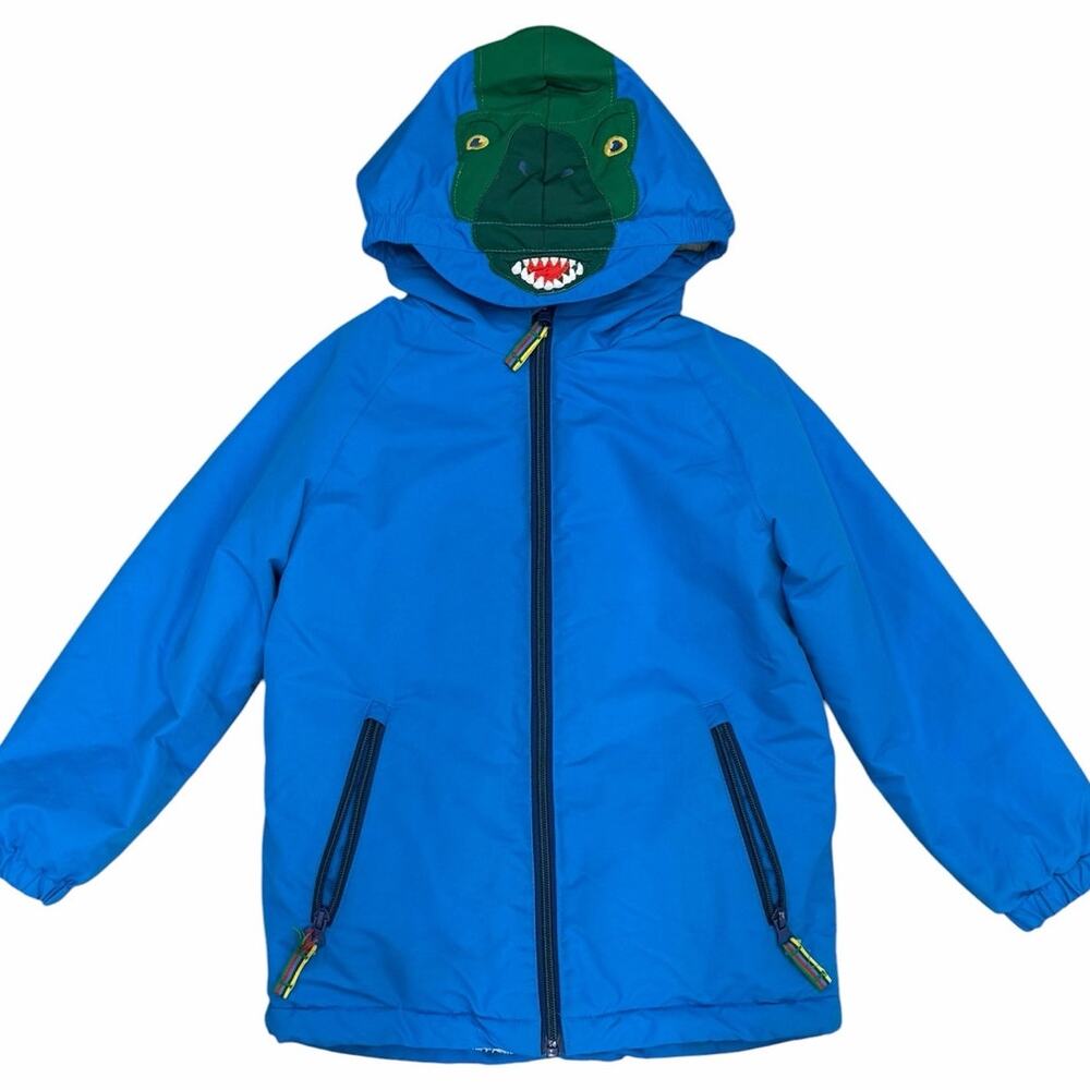 Mini Boden Boys Dinosaur Hooded Jacket Blue 5-6y 116cm